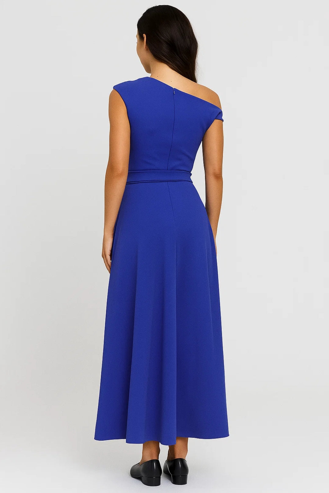 Maxi Jurk Dames - One Shoulder met Strikceintuur | Elegant
