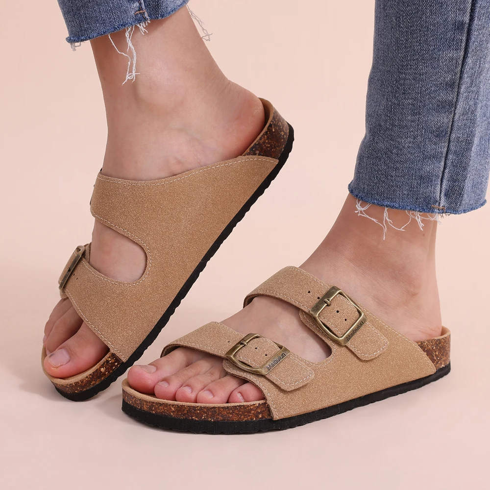 Britt - Orthopedische Sandalen Dames met Dubbele Gesp en Kurkvoetbed