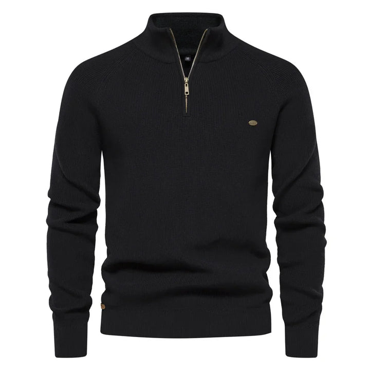 Hugo Luxe half zip trui met opstaande kraag