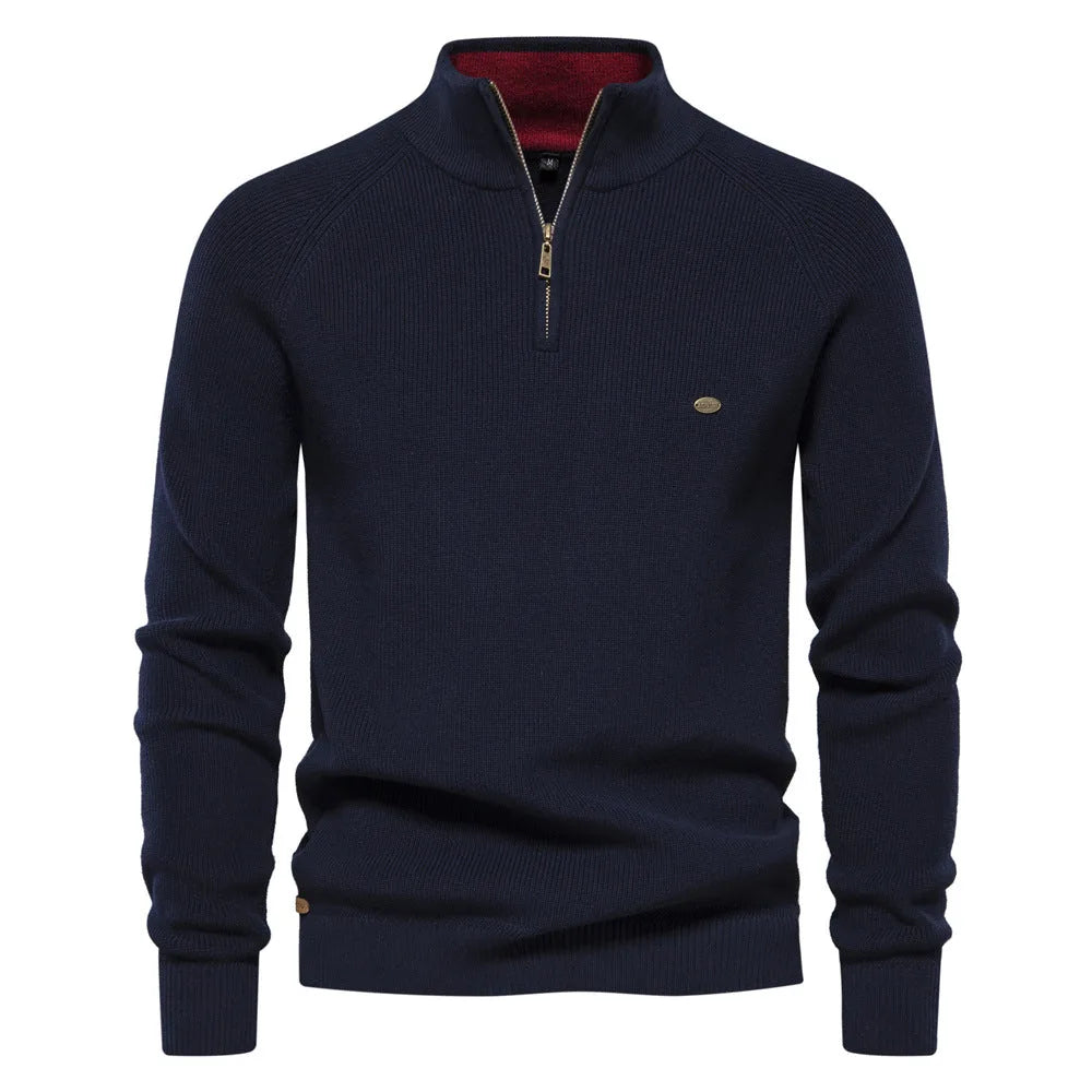 Hugo Luxe half zip trui met opstaande kraag
