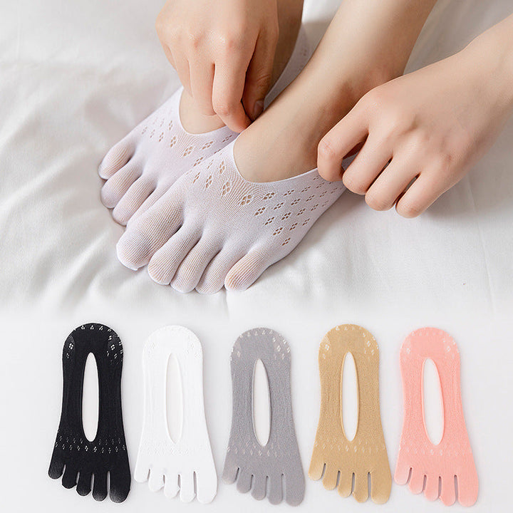 Onzichtbare Ademend Anti-Slip Tenen Sokken