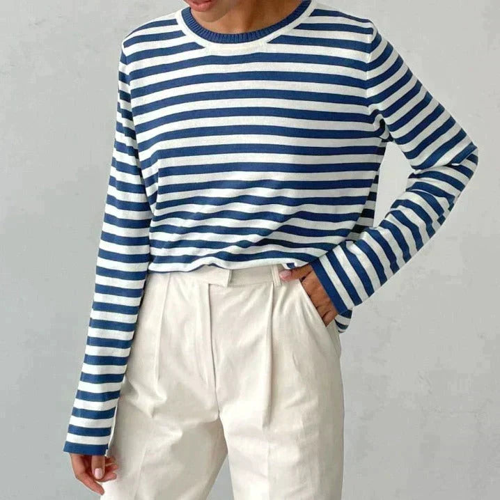 Marina Gestreepte Katoenen Shirt