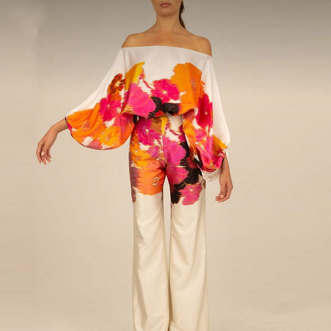 Elegante Off Shoulder Party Jumpsuit met Wijde Pijpen voor Dames
