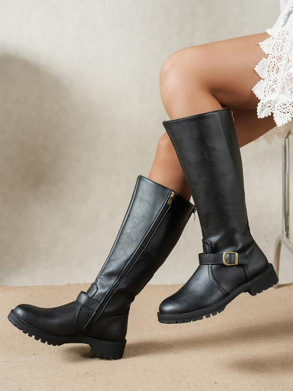 Dames Rijdlaarzen met Gesp Detail tot de Knie