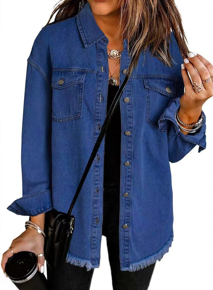 Giselle - Tijdloze Denim Jast met Klassieke Stijl