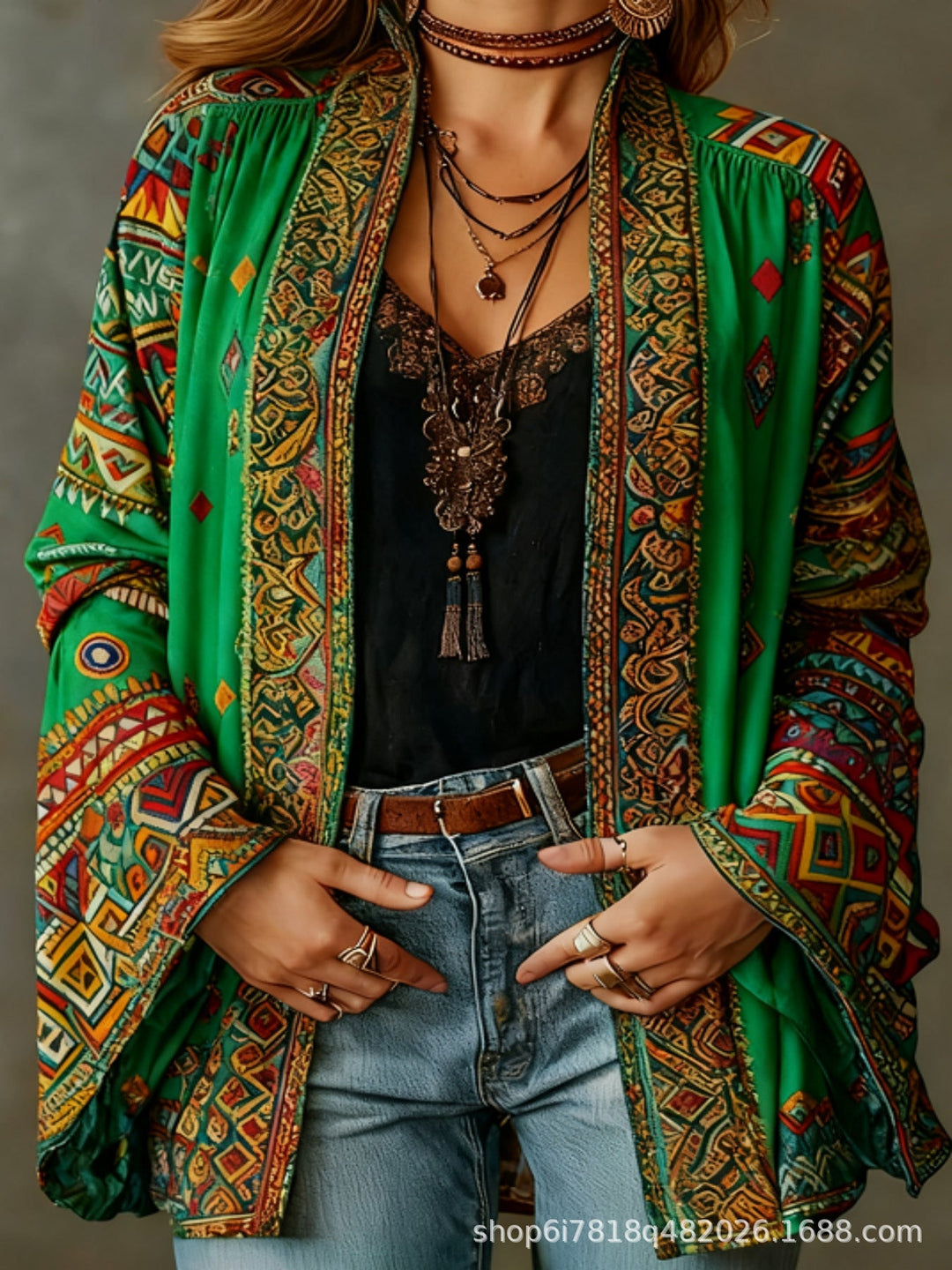 FLANEL BOHO-JAS VOOR VROUWEN