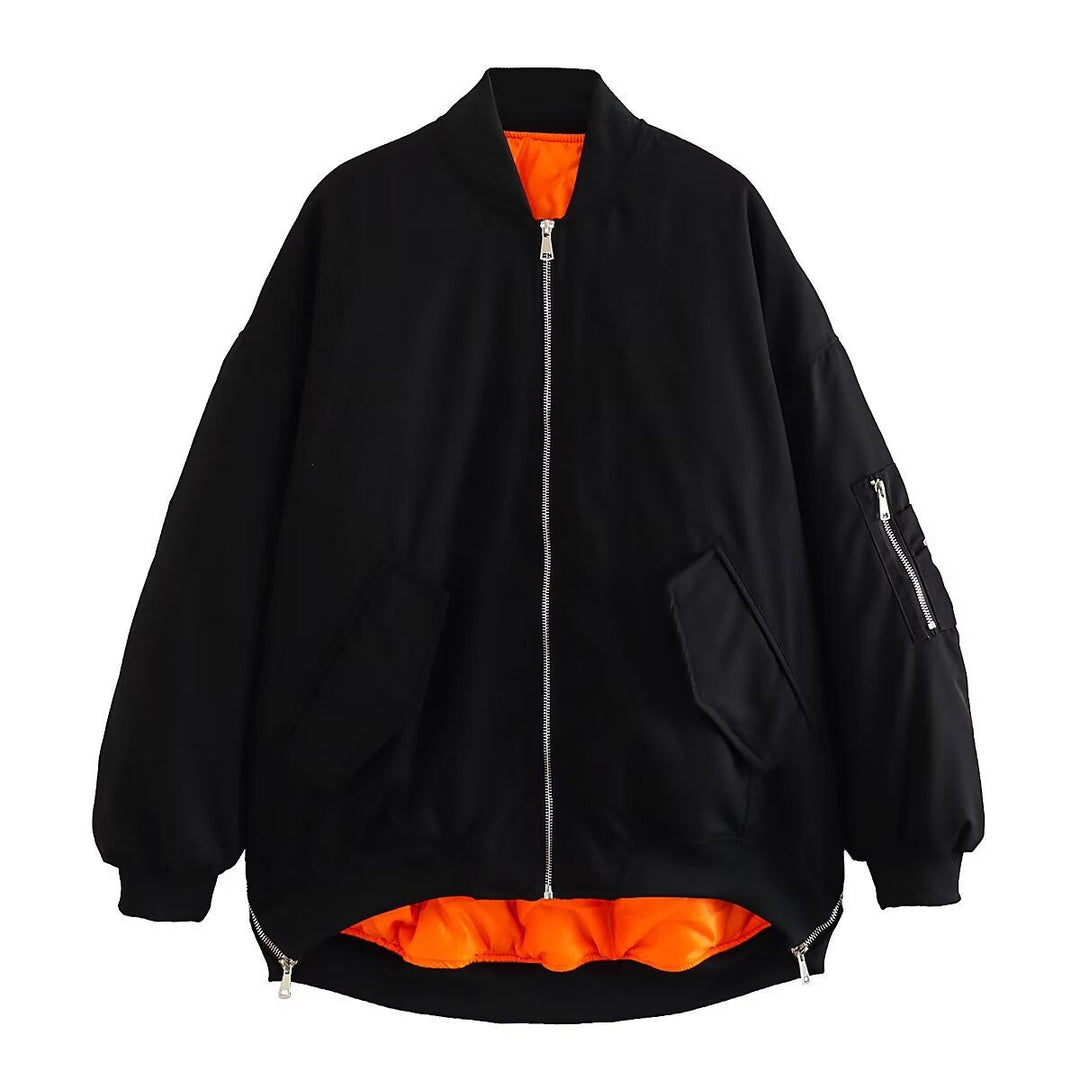 Dames Oversized Bomberjack met Zakjes