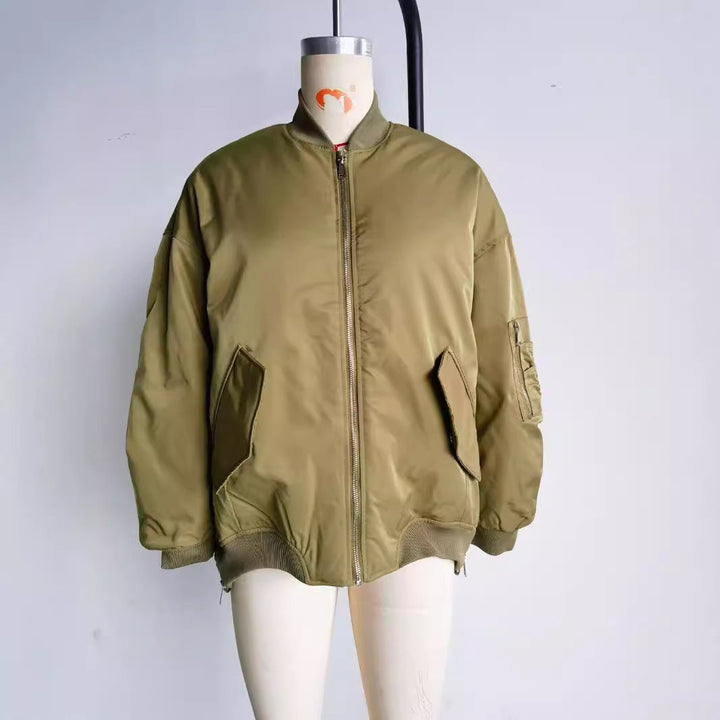 Dames Oversized Bomberjack met Zakjes