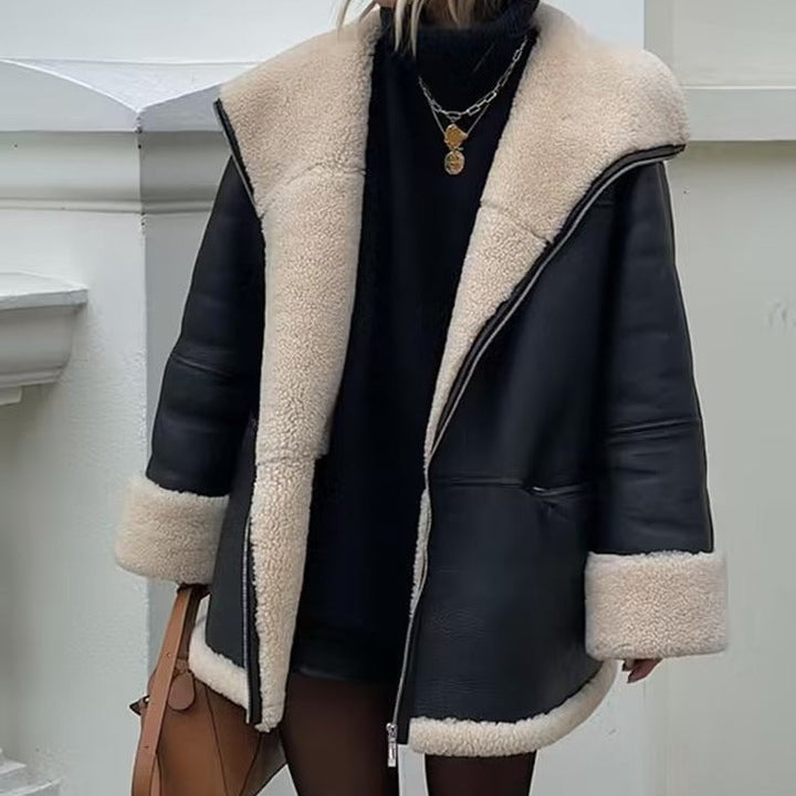 Dames Oversized Aviator Blouson met Zakjes