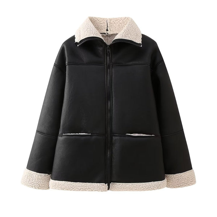 Dames Oversized Aviator Blouson met Zakjes