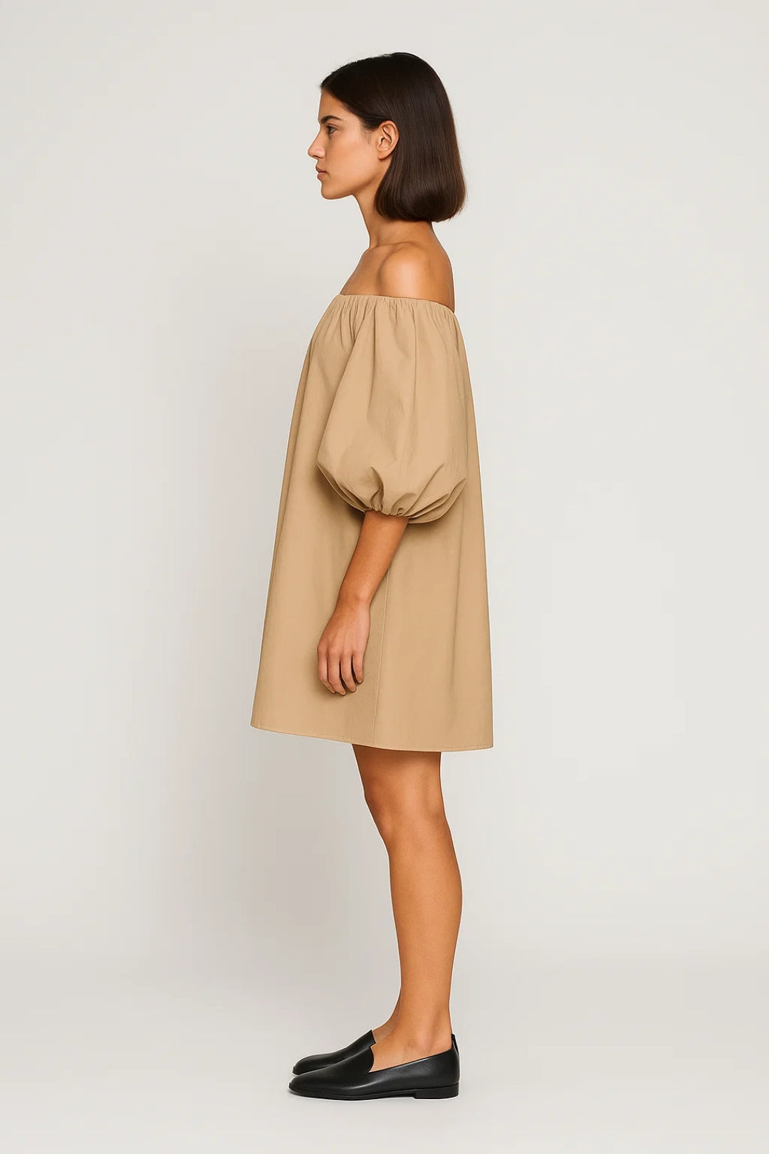 Mini Jurk Dames - Off Shoulder met Volumeuze Mouwen | Zomer