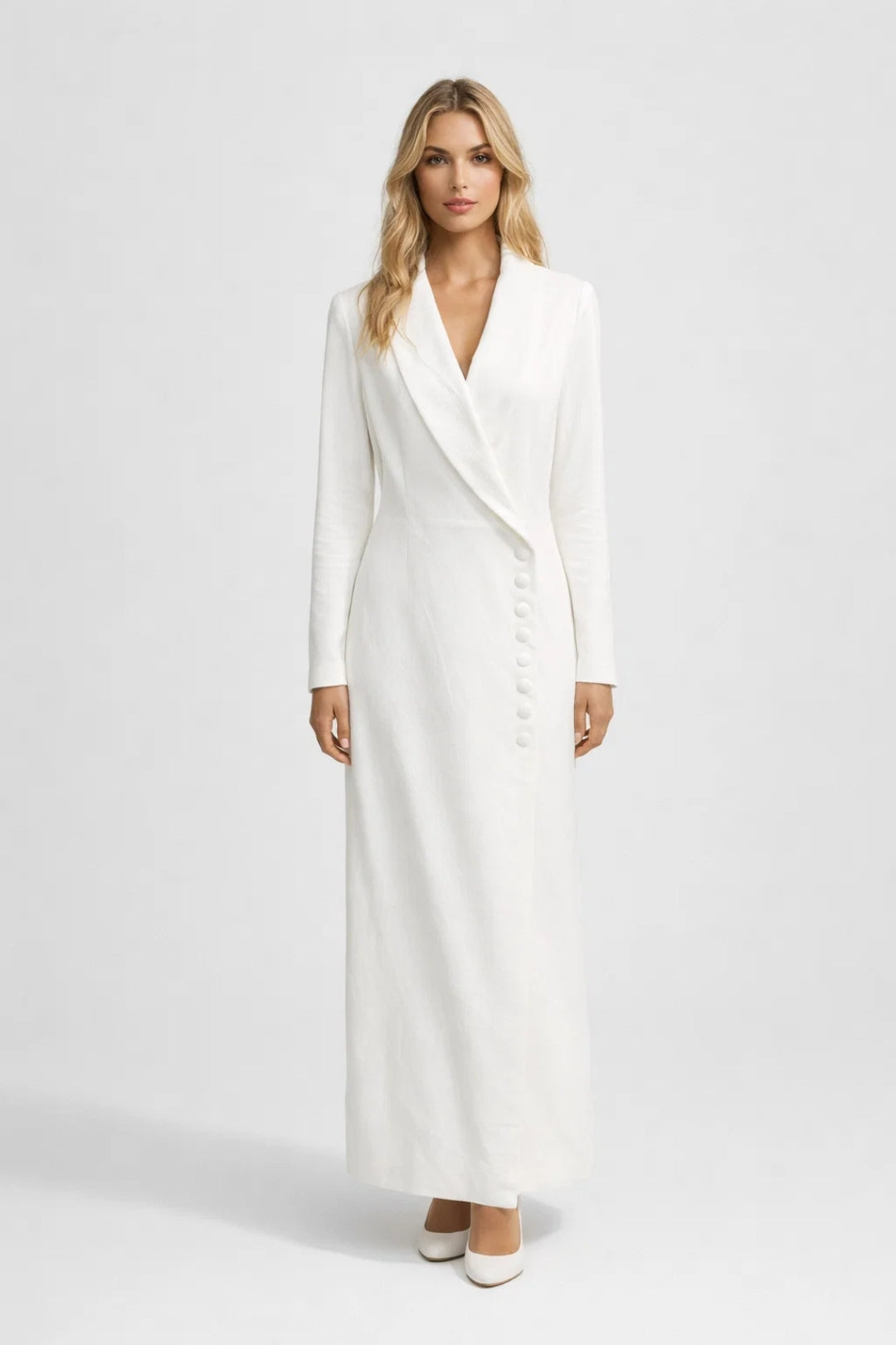 Maxi Jurk Dames - Blazer Stijl met Lange Mouwen | Chique