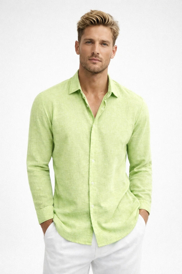 Overhemd Heren - Luchtig Zomermodel met Klassieke Kraag | Casual