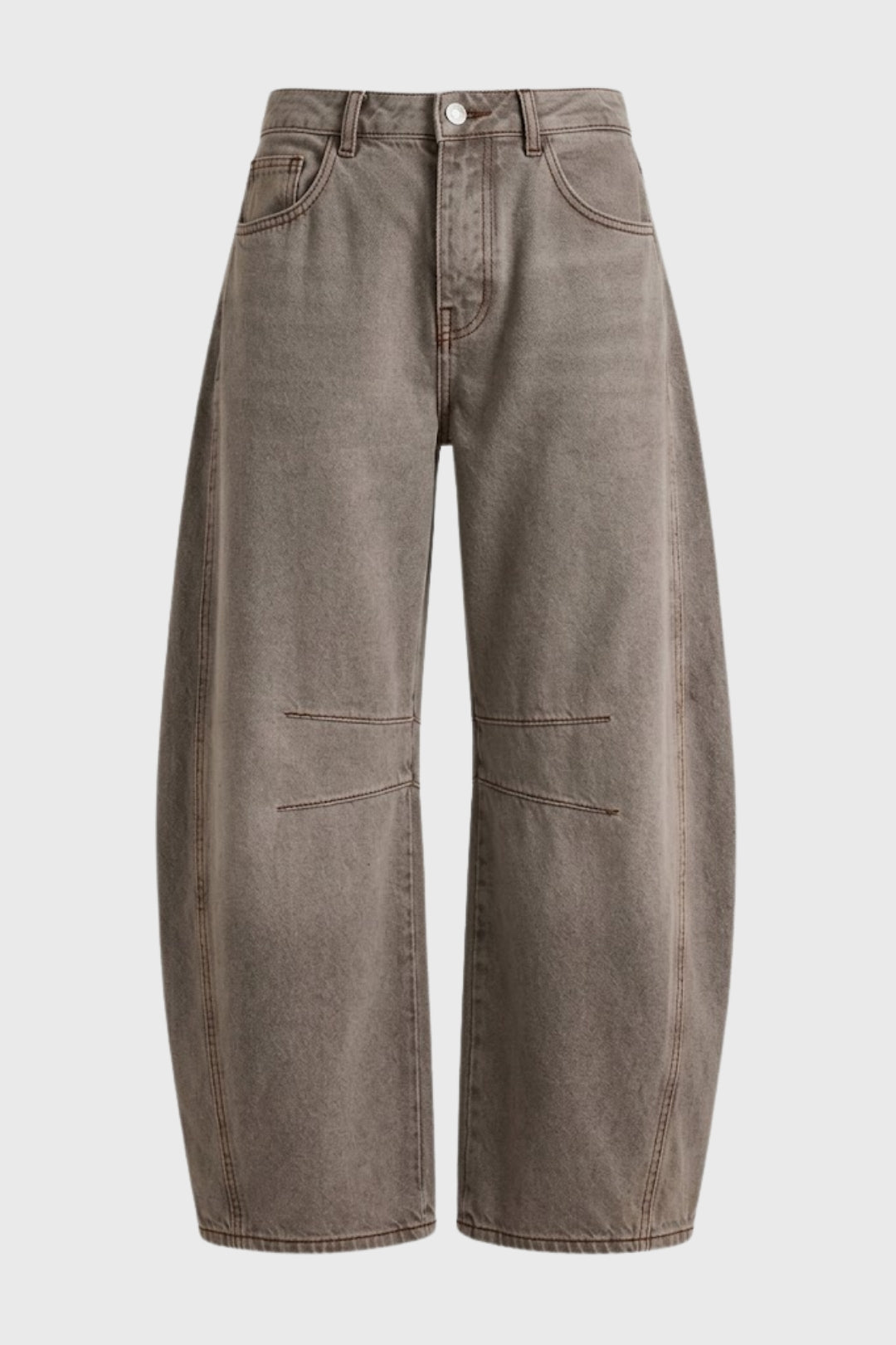 Wijde Broek Dames - Oversized met Decoratieve Naden | Balloon Fit