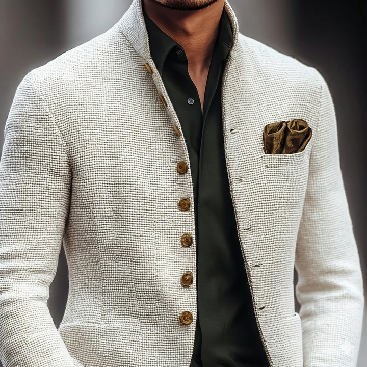 Harold | Verfijnde Effen Gebreide Cardigan