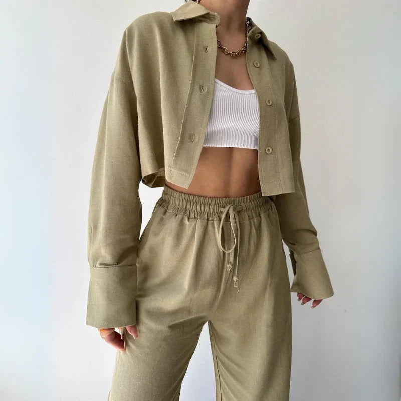 Eva Stein Luxe Cropped Sweater Set