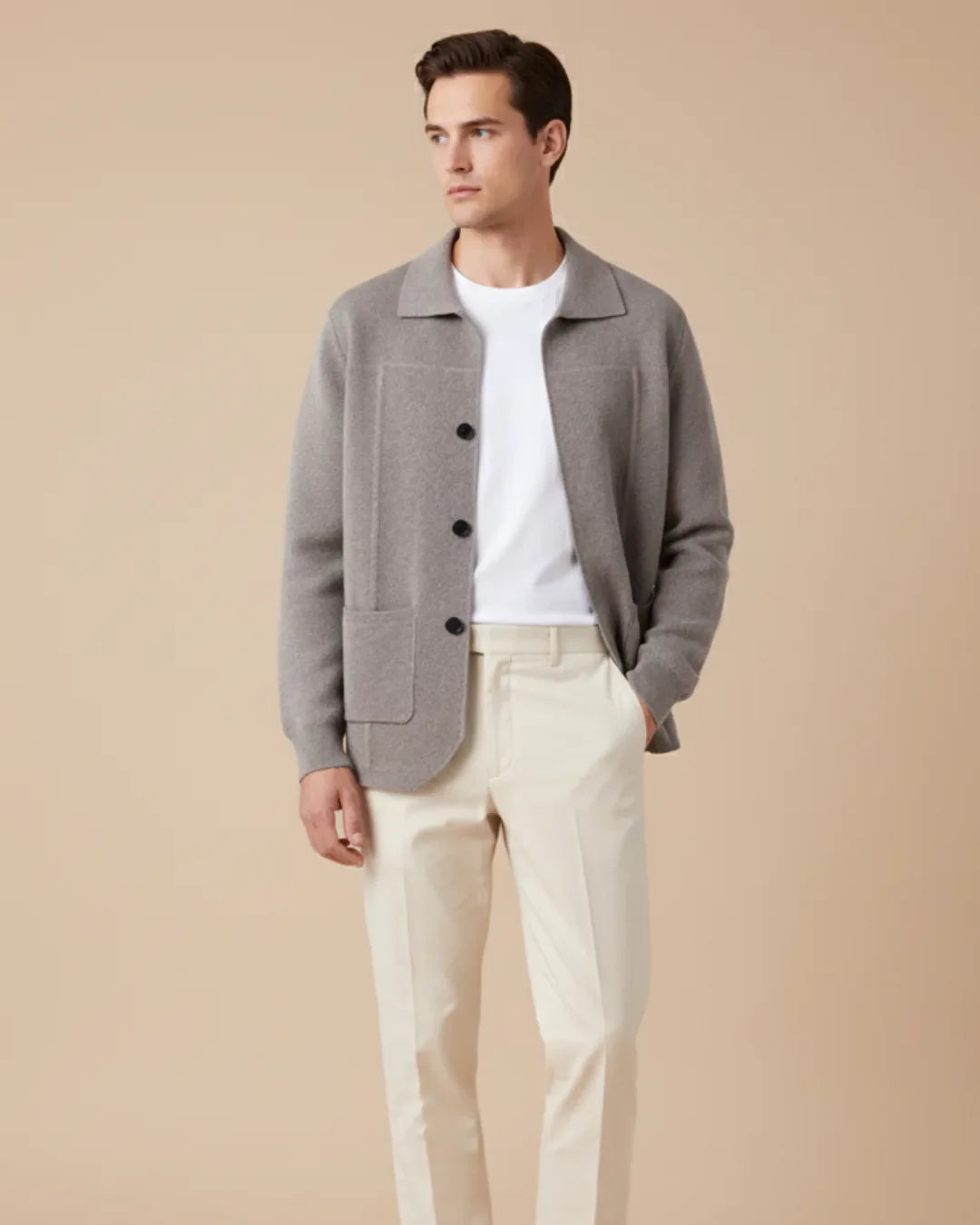 Cardigan van 100% cashmere met knoopsluiting