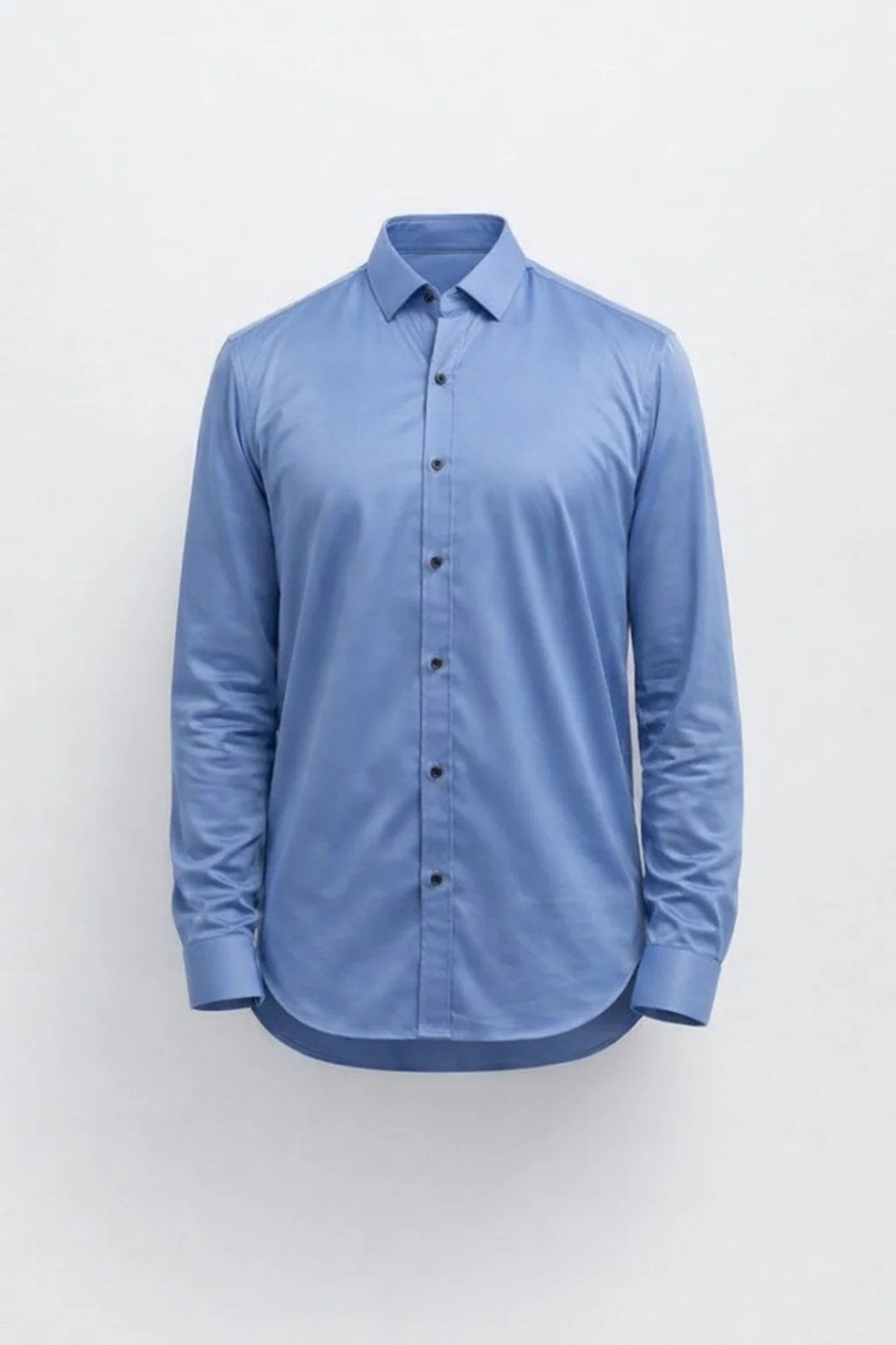 Overhemd Heren - Slim Fit Lange Mouw met Spreidkraag | Zakelijk