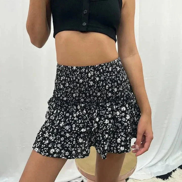 Ruffle Rok voor Dames met Mini Lengte