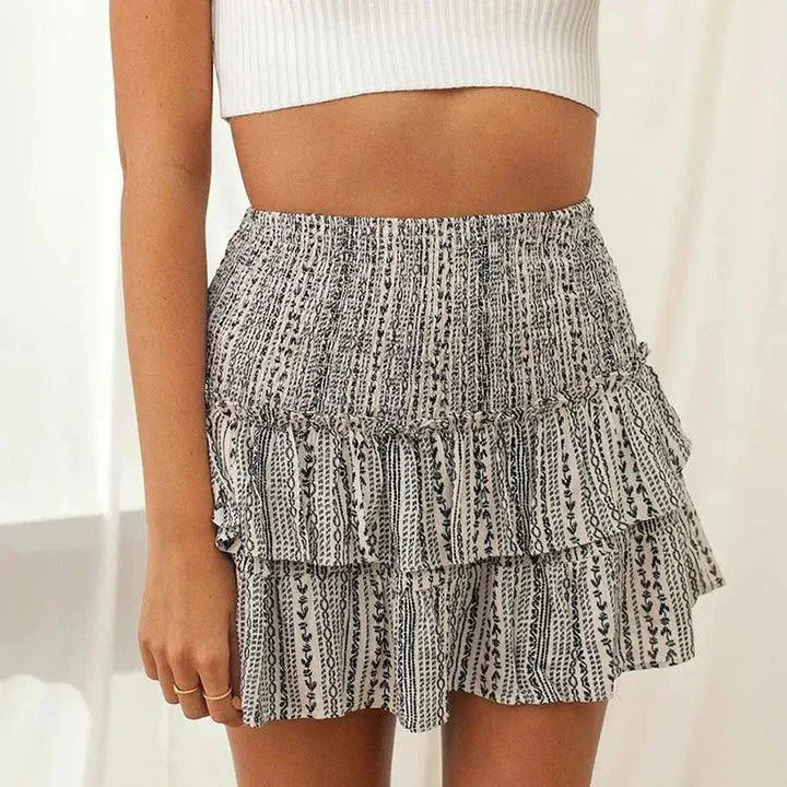 Ruffle Rok voor Dames met Mini Lengte