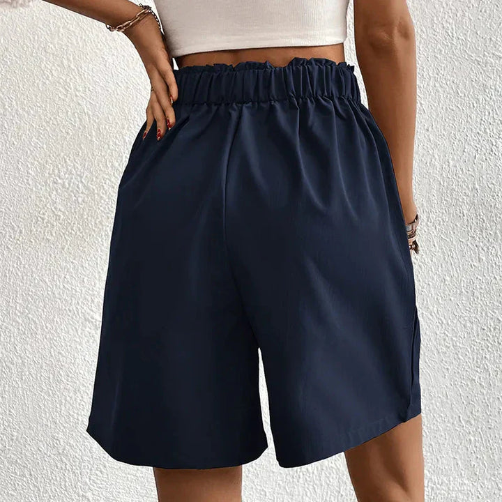 Korte Broek Met Hoge Taille En Plooien Voor Dames