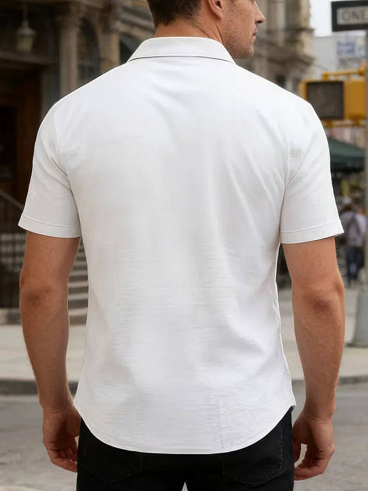 Polo Heren Korte Mouw | Effen met Borstzakken & Zomers Comfort