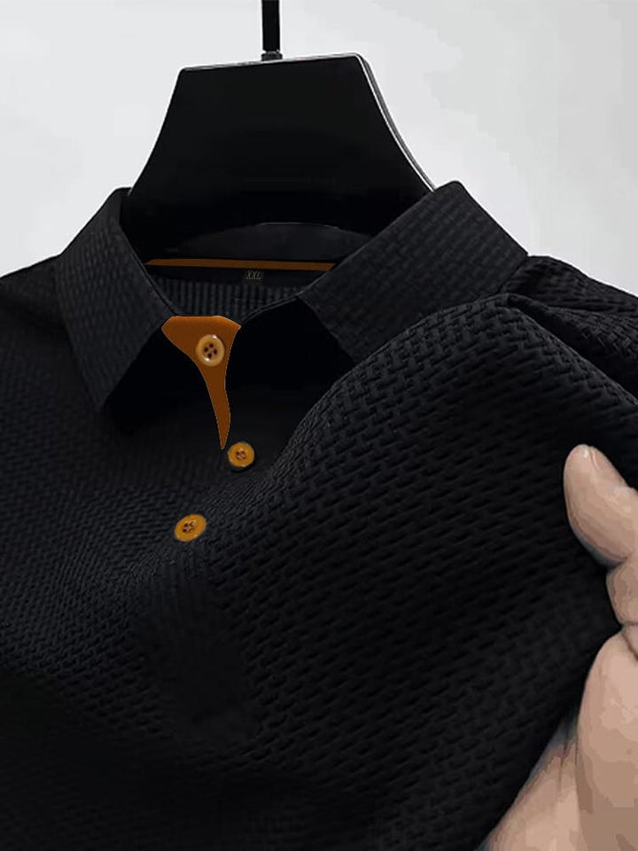 Poloshirt Heren | Luchtige Moderne Polo met Gebreide Textuur
