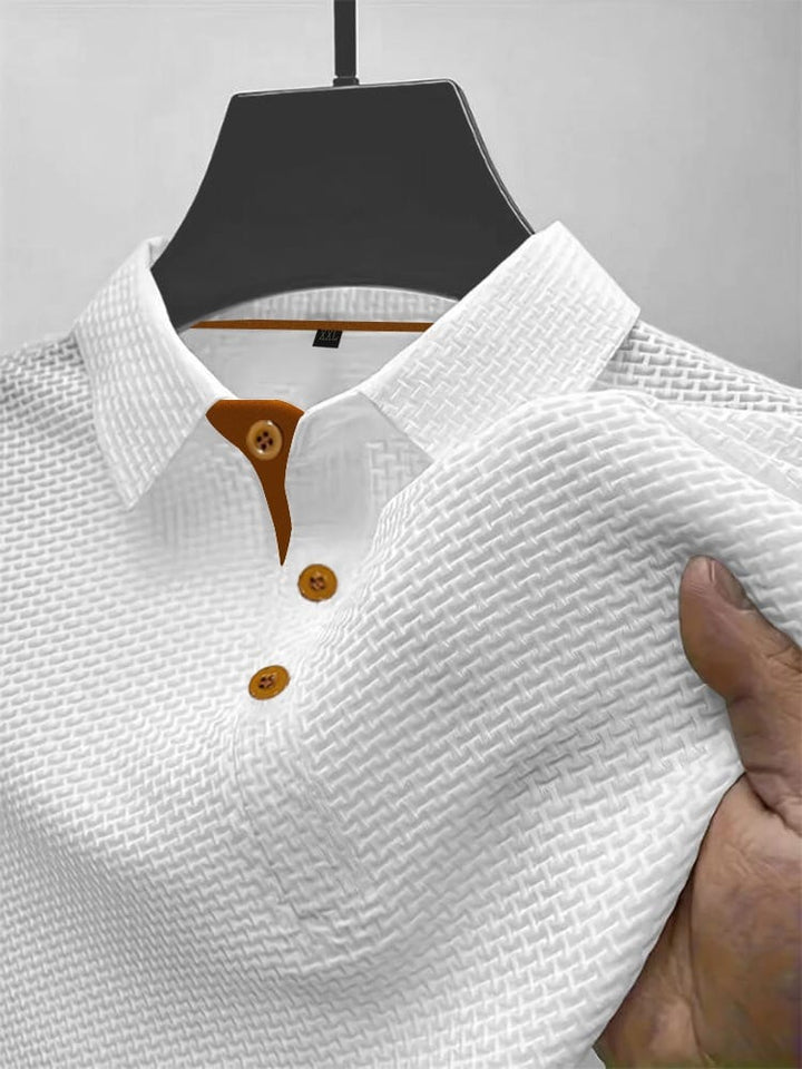 Poloshirt Heren | Luchtige Moderne Polo met Gebreide Textuur