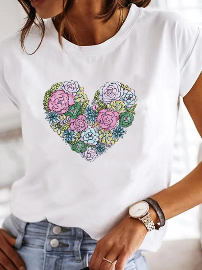 Bedrukt T Shirt Voor Dames Met Print En Comfortabele Pasvorm