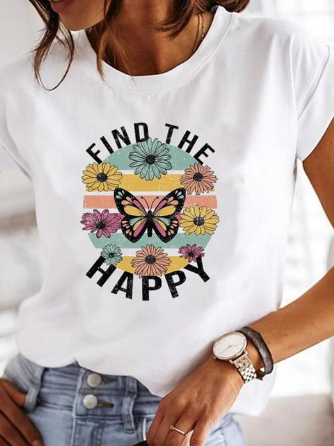 Bedrukt T Shirt Voor Dames Met Print En Comfortabele Pasvorm