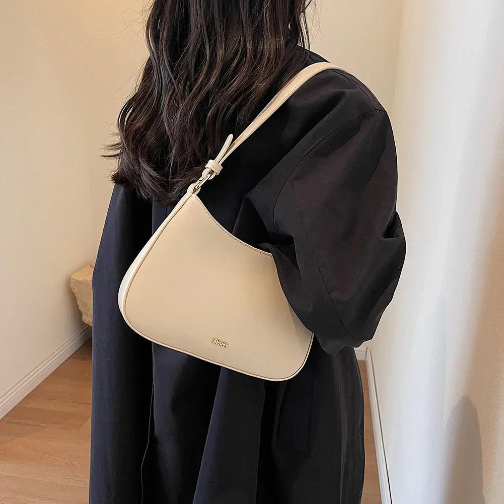 PU Leren Schoudertas met Verstelbare Strap