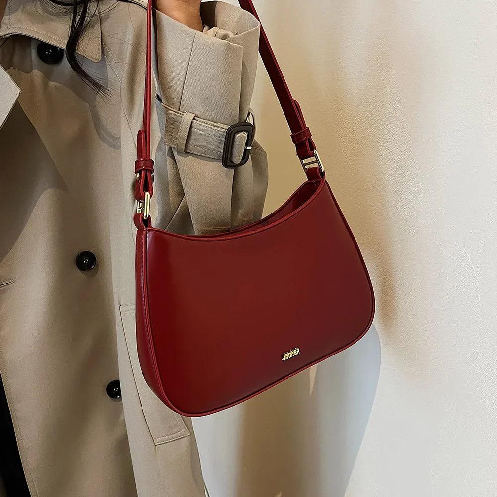 PU Leren Schoudertas met Verstelbare Strap