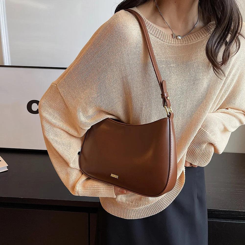 PU Leren Schoudertas met Verstelbare Strap