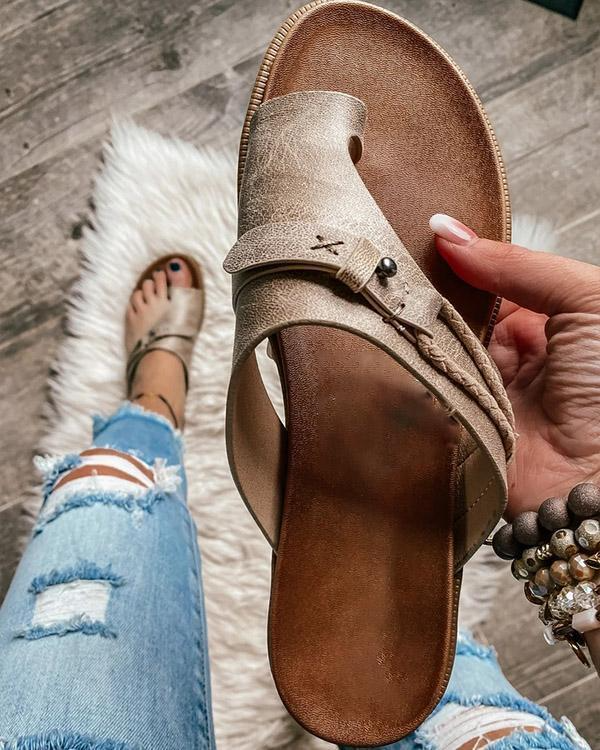 Roos - Casual Orthopedische Sandalen Dames met Teenring en Gespsluiting