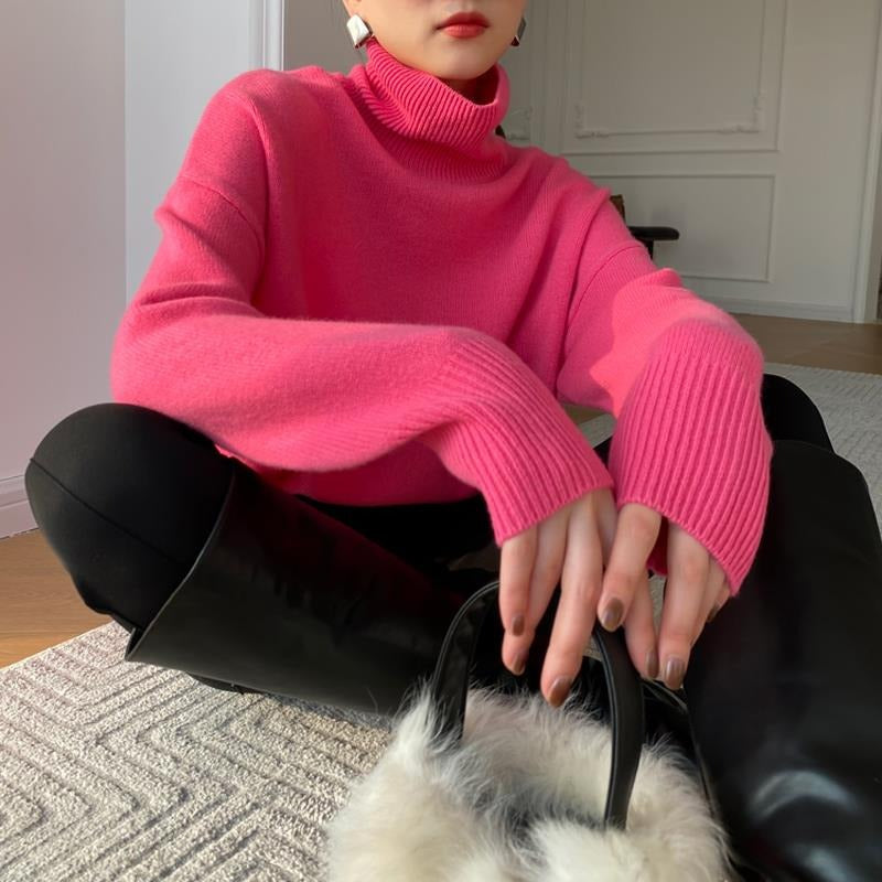 Dames Lange Mouw Turtleneck Trui