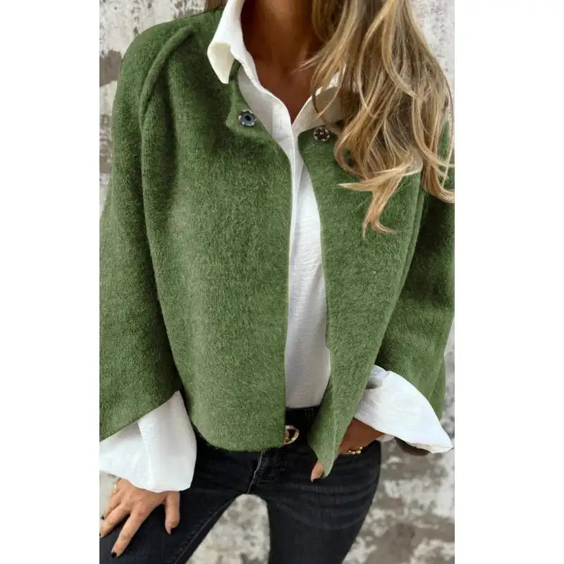 Layla - Wol Cardigan met Ronde Hals