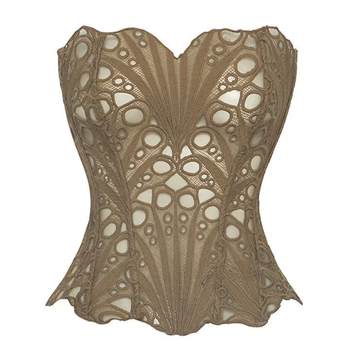 Kanten Corset Top Met Strapless Pasvorm Voor Dames