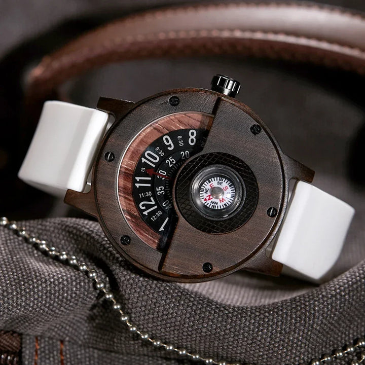 Boreale Walnoot Houten Horloge