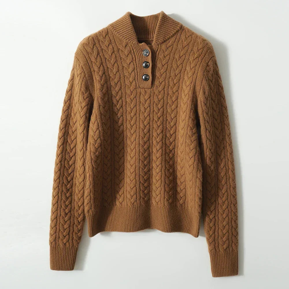 Arden Pullover met Knopsluiting