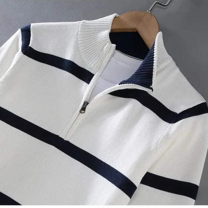 Hiro Katoenen Quarter-Zip Trui