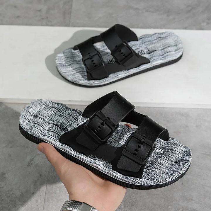 Van Belmont Orthopedische Leren Slippers