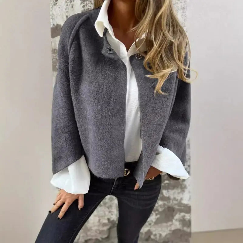 Layla - Wol Cardigan met Ronde Hals