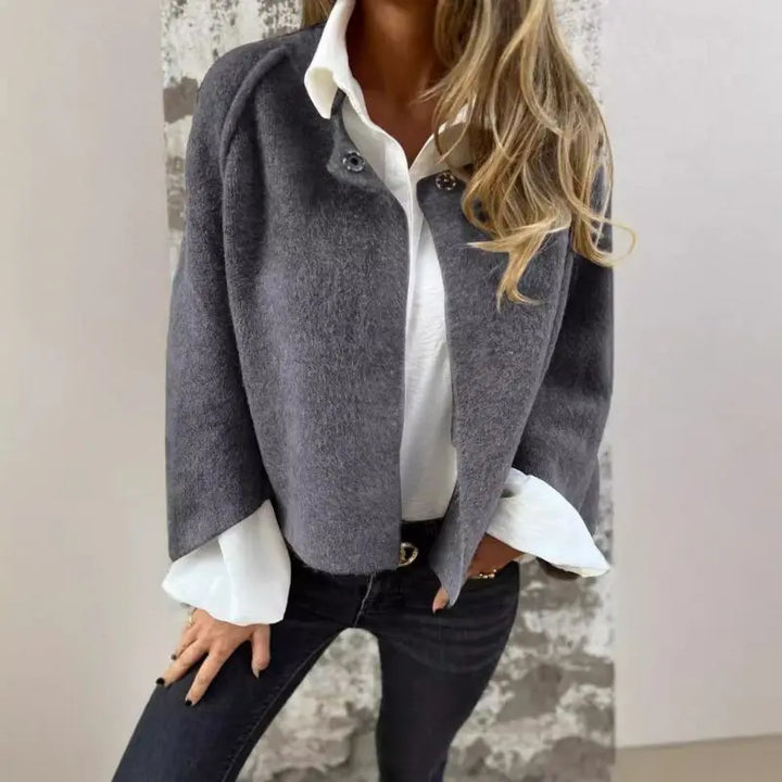 Layla - Wol Cardigan met Ronde Hals