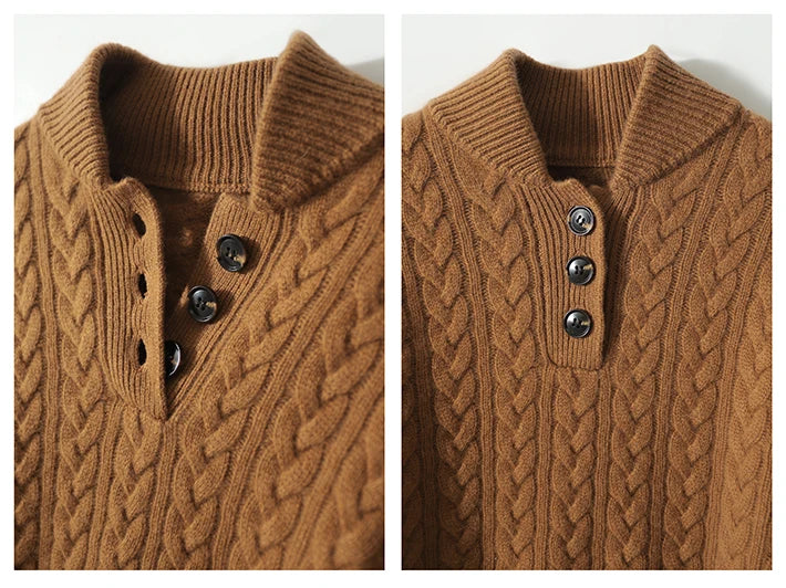 Arden Pullover met Knopsluiting