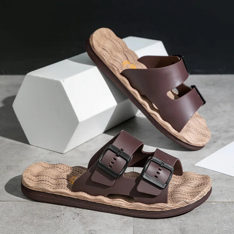 Van Belmont Orthopedische Leren Slippers
