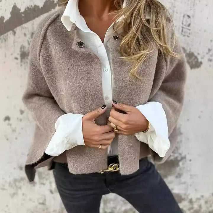 Layla - Wol Cardigan met Ronde Hals
