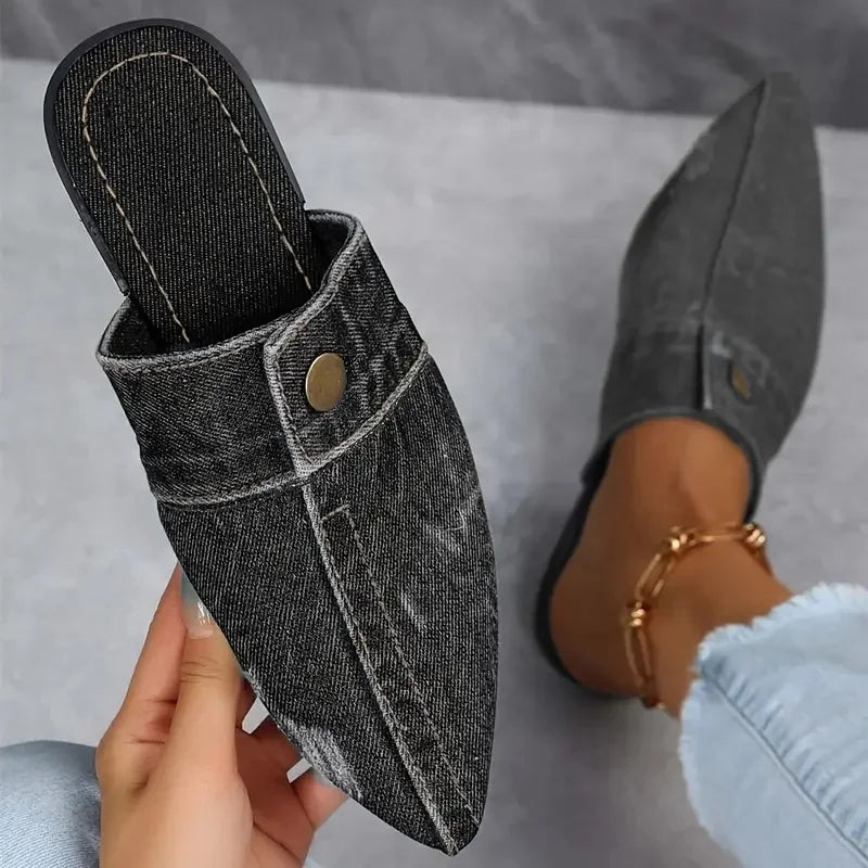 Doja Denim Slip-On Mule