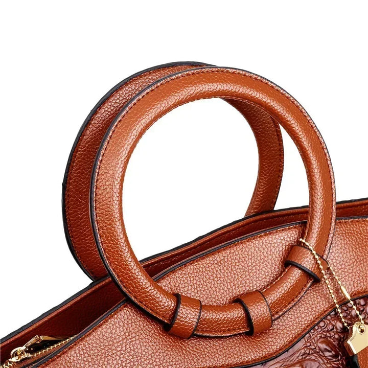 L'Adrienne Geperst Vintage Leren Tas