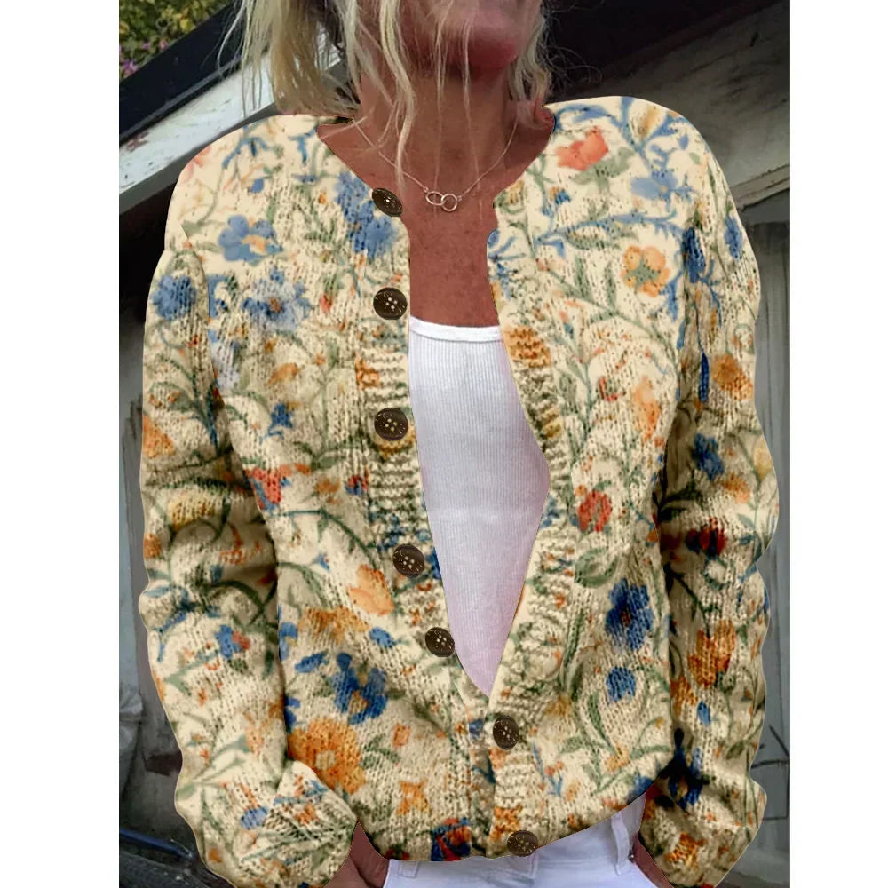 Ophelia | Chic cardigan met print