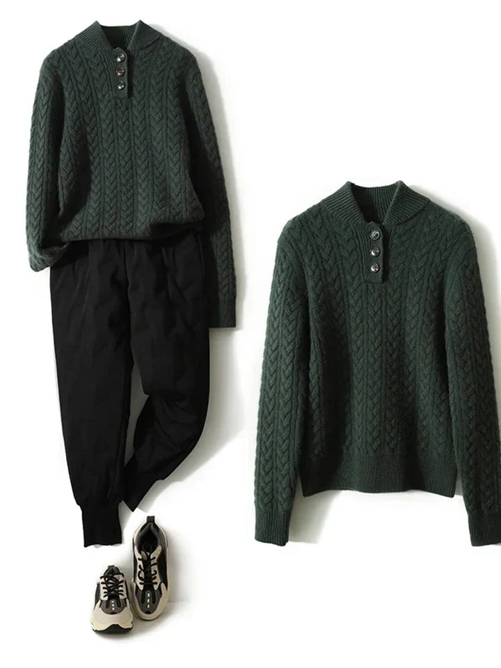 Arden Pullover met Knopsluiting